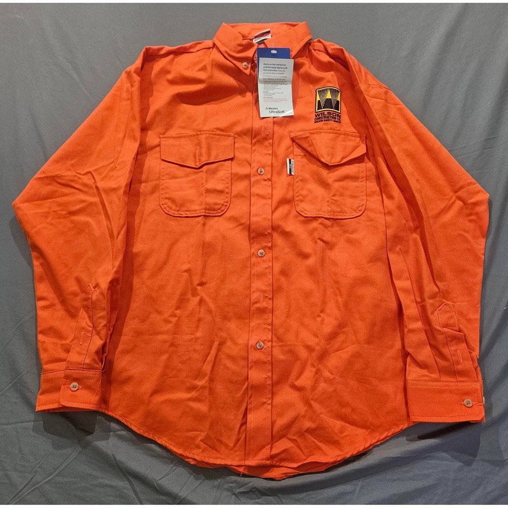NEW Union Line FR Shirt Mens L Orange Westex UltraSoft HRC 2 Wilson Made in USA